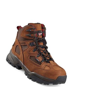 Red Wing TruHiker 6-inch CSA Safety Toe Men's Hiking Boots Brown | ZA 266UZG